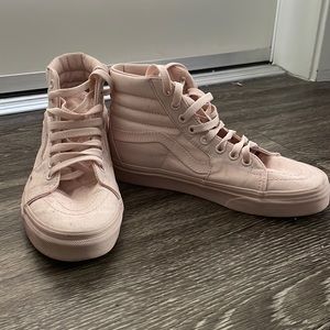 Light pink hi-top vans